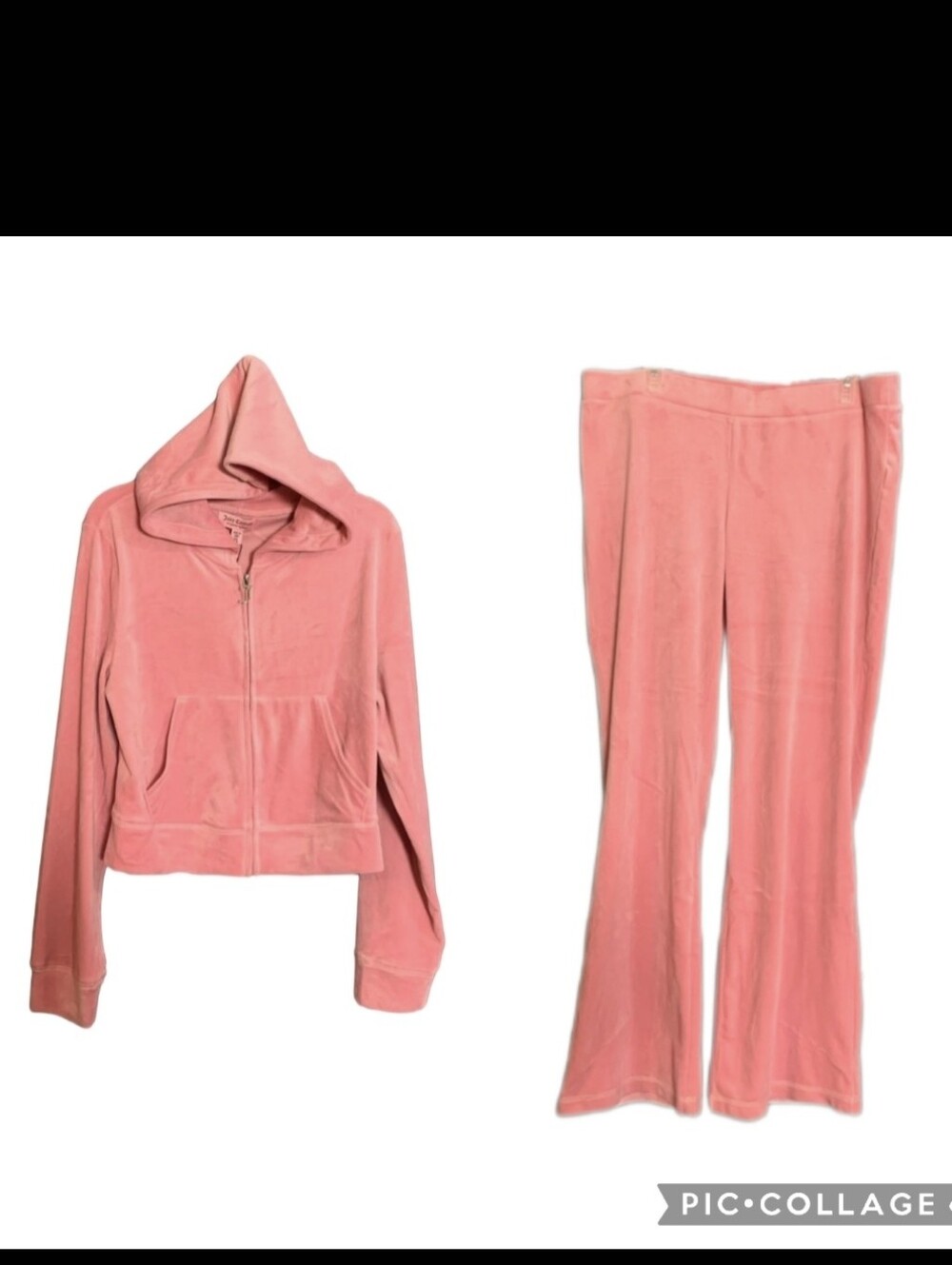 Juicy Couture Velour Pink Rose Track Suit Set Size XL